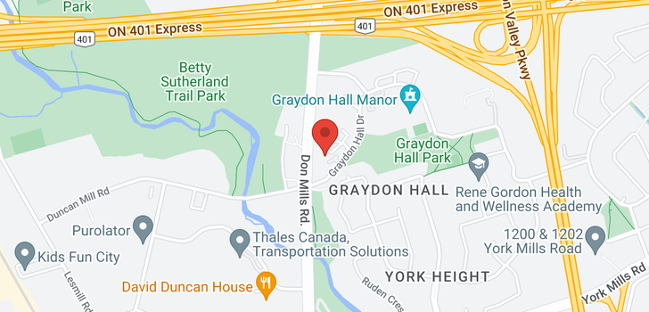 map of #2004 -18 GRAYDON HALL DR